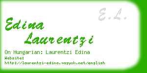 edina laurentzi business card